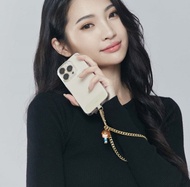 泡泡瑪特萌粒不鏽鋼電鍍 18K 手機鍊－金