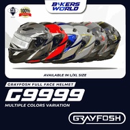 [LIMITED] HELMET GRAYFOSH G9999 FULL FACE HELMET MOTOR HELMET MOTORCYCLE HELMET SIRIM APPROVED