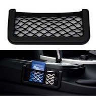 【The-Best】 1PC Car Net Organizer Pockets Seat Side Back Storage Net Bag Phone Holder 15cm Automotive