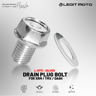 LEGITMOTO GENUINE ENGINE PAN OIL DRAIN PLUG BOLT 17MM BOLT HEAD FOR XRM, TMX, DASH / MIO SPORTY, MIO