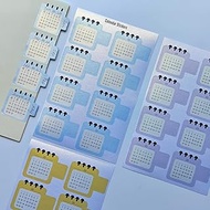Perpetual Calendar Stickers Customizable Index Tabs Monthly Planner Tabs for Project Management, Tra