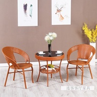 XY！Wendian Rattan Chair Household Cane Chair Depends on Chair Leisure Chair Rattan Balcony Table and Chair Rattan Chair