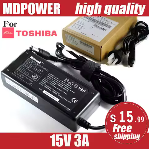 15V 3A For Toshiba 6.3*3.0mm Satellite PA3241U-2ACA PA3049U-1ACA PA3241E-2ACA PA3679U Laptop Power s