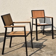 Modern Simple Table Chair Iron Art Leisure Open-air Plastic Wood Outdoor Combination Dining Balcony 