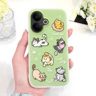 Fun Love Cats Phone Case For Vivo V60 V50 V40 Lite Y400 Pro 4G 5G Candy Colored Cover