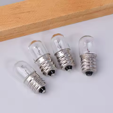 E12 18V/24V/28V/30V Mini Bulb For Indicator Light Little Bulb For Test Experiment Teaching Flashligh