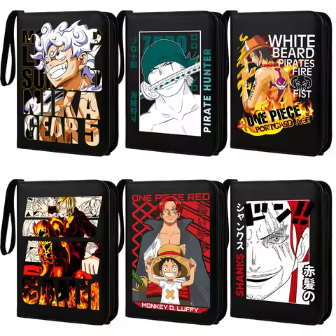 400pcs ONE PIECE Card Album Anime Collectible Book Binder 4 Card Slot Collectible Game Cards Binder