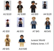 lego minifigures 75919 75918 75930 7199 Jurassic World Indiana Jones 系列人仔 $45起
