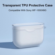 For Sony WF-1000XM3 Transparent Cover Earphone TPU Silicone Protective Case Wireless Earbud Full Body Protect With Hook Anti-Lost Drop Proof Cases