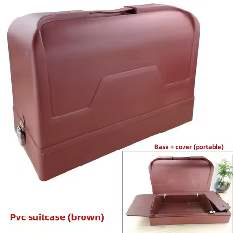 Old style sewing machine carrying case PVC dustproof plastic storage box anti moth portable electric