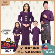 Noelle Baju Raya Family 2023 Baju Kurung Mother Child Baju Melayu Slim Fit Father Son Baby Sedondon JASMINE - DARK PURPLE 18