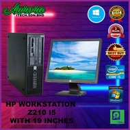 HP Z210 Desktop Small Form Factor Workstation With 19''-22'' LCD Screen Monitor / Core i5 - 2GEN / 4GB RAM / 500GB HDD