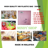 350 GM HM TRANSPARENT PLASTIC BAG/PLASTIK BEG / PLASTIK BUNGKUS DABAO/PLASTIK BUNGKUS 5x8/6x9/7x10/8x12/9x14/10x16/12x18