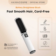 Japan AKIRA USB Comb Portable Mini Straightening Brush Cordless Ceramic Straightener Hair Styling To