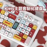 Racco Ze KW75HelloKitt Customized Mechanical Keyboard KT Cat Wireless Bluetooth Kitty Keyboard Girl 