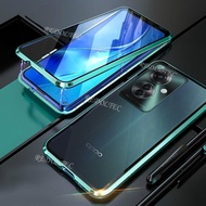 For OPPO Reno11 F 5G Double Sided Front Back Glass Magnetic Adsorption Case 360 Full Body Protective