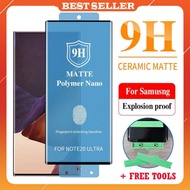 [A09] Samsung S22 S21 Note 20 Ultra S20 Plus S10 Note 10+ Frosted MATTE Soft Ceramic Tempered Film Screen Protector