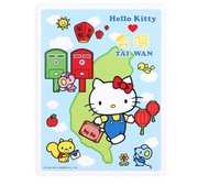 【漫遊台灣 X 三麗鷗】Kitty明信片(台灣)+行李箱貼(中正紀念堂)