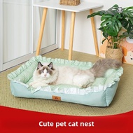 Cute Cat Nest Lace edge design Small Dog Pet Bed Fashion Fresh Square Dog Nest dog bed cat bed