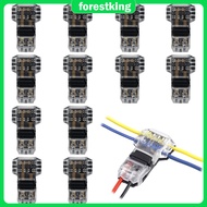 12Pcs T Tap Wire Connector No Wire Stripping 3 Way Wire Splice Connector 18 AWG 2 Pin for Vehicle  S