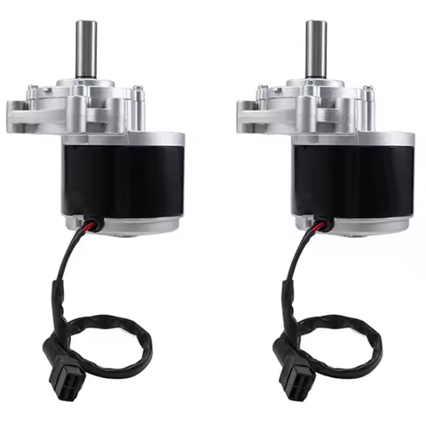 2X 250W 24V 75Rpm Low Speed Brush Motor, 44Mm Longer Shaft, 17Mm Shaft Diameter , Wheel Chair Used D