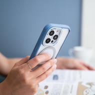 iPhone 15系列 Saturn土星抗菌防摔磁吸手機殼-淺藍