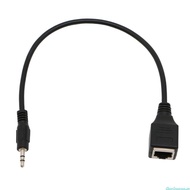 dingdongaa 31cm Length 3 5mm 1 8 Male Jack TRS  Cable to RJ45 Socket Ethernet Adapter Short Wire