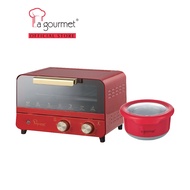 La gourmet E-Healthy Electric Oven 12L Red + La gourmet PAC2GO 0.73L Round Canister (Red)