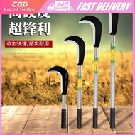 45/57cm Gardening Tools Oil Palm Long handle Sickle Knife Pisau Heavy duty fruit sickle Sabit Oil Pa