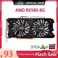 ✣JINGSHA Video Card RX 580 8GB 256Bit 2048SP GDDR5 Graphics Cards For AMD Radeon RX 580 Series V ✔♦