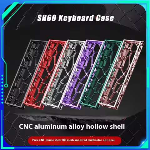 Wooting 60HE GH60 Holy60 Mad 60he Hollow Aluminum Keyboard Case Shell 60% Keys Layouts For Raven61 A