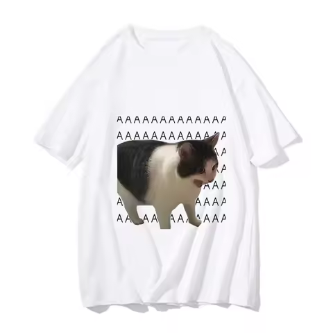 Funny Meme Sad Crying Cat Printed Women Men Casual T-Shirt Summer Harajuku T Shirts Casual Fashion T