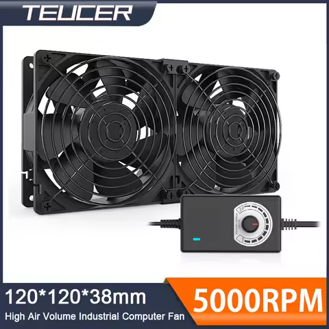 TEUCER T-12038 Mining Machine Case Fan 5000RPM Violent Cooling Fans With Power Supply For Btc Mining