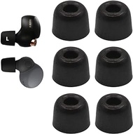 JNSA Replacement for Sony WF-1000XM4 1000XM5 C700n Linkbuds S Memory Foam Ear Tips Noise Canceling Foam Eartips Ear Plug Ear Tip L Size 3 Pairs, [Fit in Case], Black,Large Size (Foam4XM4B3PL)