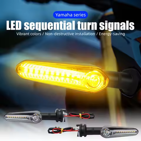1/2 Pair MT-09 Motor LED Turn Signal Indicator Light For Yamaha YZF R6 R1 R3 R7 R9 R15 MT07 TRACER 7