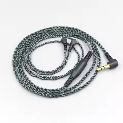 LN005656 100Ohm 22Ohm Silver Foiled Earphone Cable For Etymotic ER4B ER4PT ER4S ER6I ER4