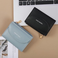 Multifunctional Women's Coin Purse Folding Wallet Plain Card Holder Simple Makin Fashion