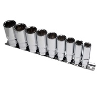 ชุดลูกบ๊อกซ์ 3/8DR เบอร์นิ้ว 9 ชิ้น  3/8Dr Deep Socket Inch 9Pcs Set