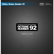 Octane Number 92 Sticker