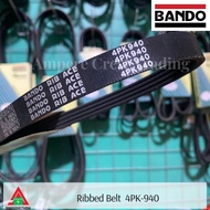 Bando Ribbed Belt 4PK940 for Revo Gas 1.8L 4th Gen (7K) 1997-2004 (4PK-940)