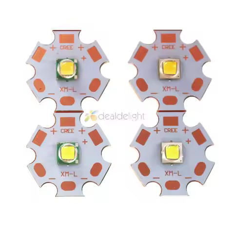 XML or XML2 XM-L2 T6 10W High Power LED Emitter Diode on 20mm Copper Base, Cool White, Warm White, N