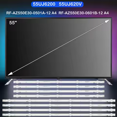 LED Backlight strip For 55"SMART LED TV LE-55KB66 ODL 55661UN-TIB RF-AZ550E30-0501A-20 A2 RF-AZ550E3