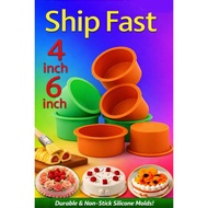 4in  6in  8in Silicone Round Cake Mould Cake Pan  4in  6in  8in Loyang Cake  Bulat