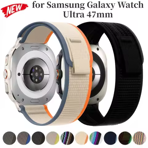 Trail Strap for Samsung Galaxy Watch Ultra 47mm Official No Gap Nylon Loop Bracelet for Samsung Watc