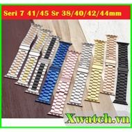 Stainless Steel Apple Watch Metal Band (Folding Buckle for Apple Watch 38mm 40mm 42mm 44mm)