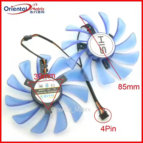 FDC10U12S9-C 12V 0.35A 4Wire 4Pin For HIS RX5700XT 8GB Blue/Pink Army Graphics Card Cooling Fan