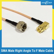 1PC New SMA Male Plug Right Angle 90-degree To F Male Connector RG316 Coaxial Cable 15CM 6inch Adapt