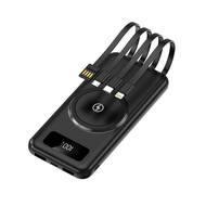 80000mAh Portable Power Bank with 4 Cables for iPhone Huawei External Battery Built-in Qi Wireless C