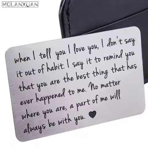 Fashion Wallet Insert Card for Men Husband From Wife Girlfriend Boyfriend Birthday Gifts for Groom B