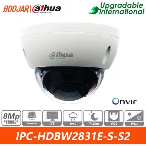 Dahua Original IPC-HDBW2831E-S-S2 8MP Lite IR 30M Fixed-focal Dome Network Camera 4k Starlight IVS O
